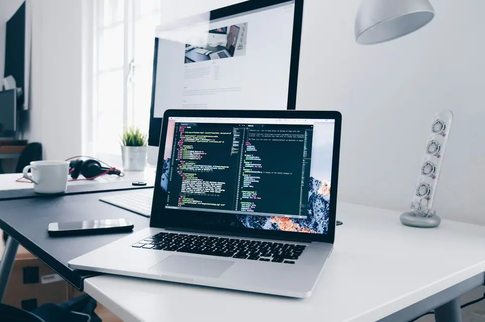 A minimal desk representing focused creative work